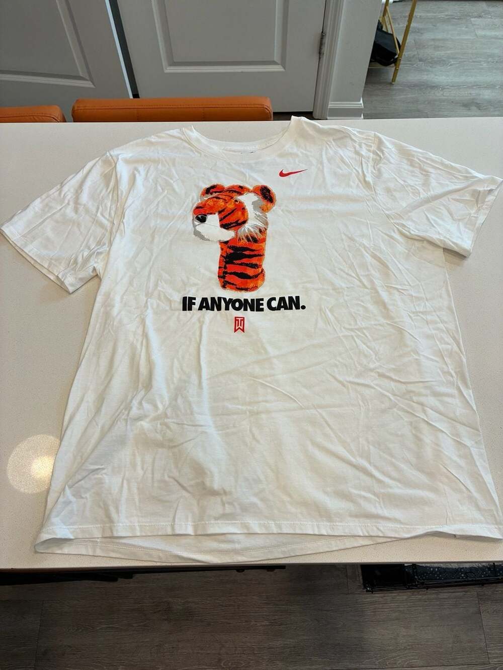 Nike Tiger Woods If Anyone Can T-Shirt Size XXL White